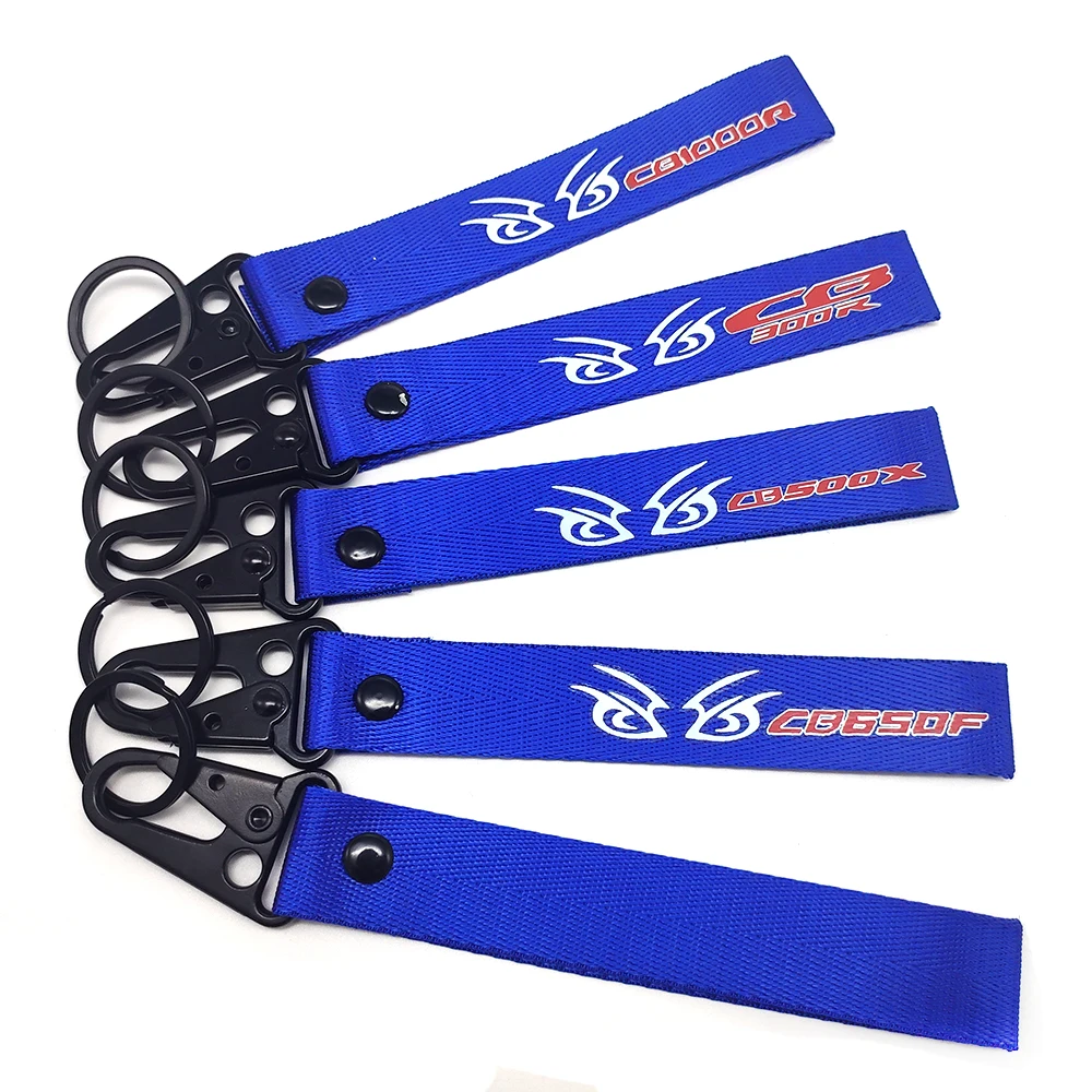 

New Arrival Embroidery Key Holder Chain Collection Keychain for Honda CB650F CB500X CB1000R CB300R Motorcycle Badge Keyring