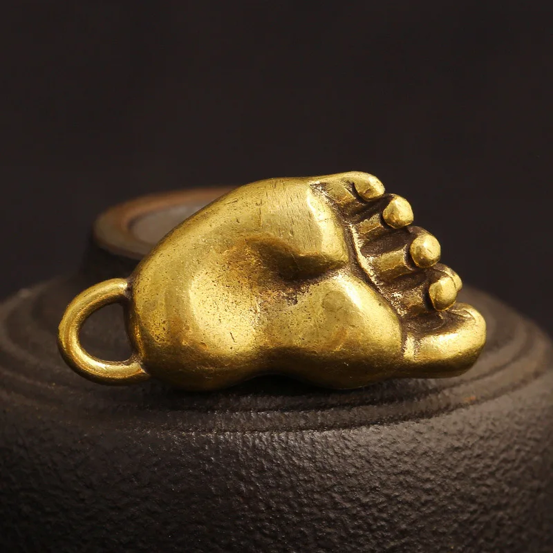 Brass Spider Feet keychain (7)