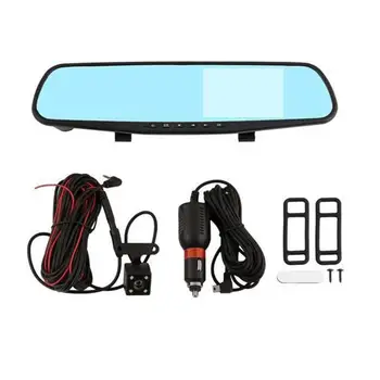 

Rear View Mirror 4.3 Inch High-definition Dual Record Driving Recorder Automatically Essential Accessories