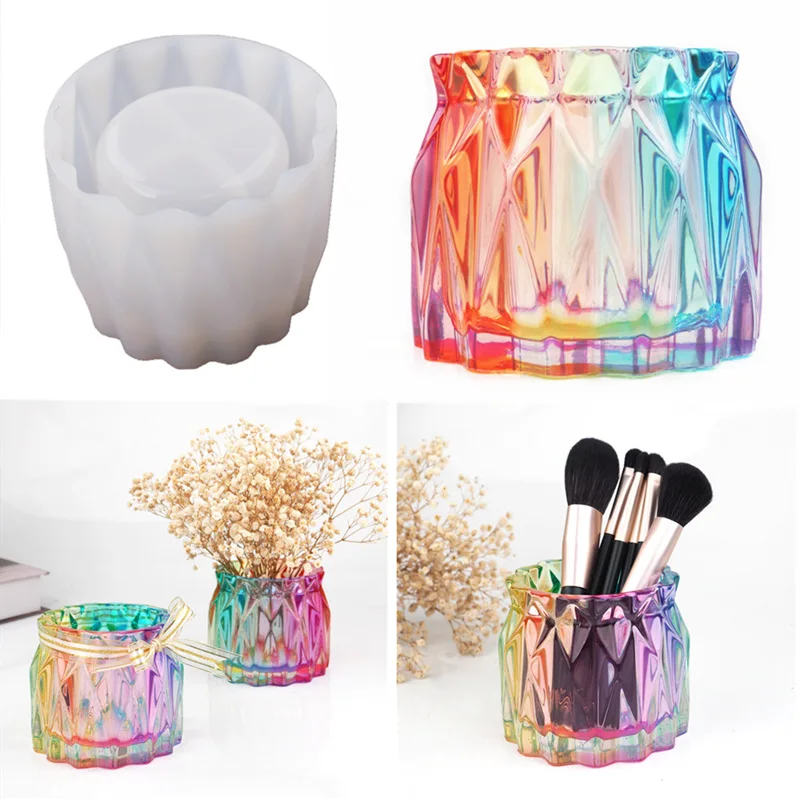 

Pen Holder Mold Resin Mold Pen Storage Box DIY Epoxy Resin Silicone Mould Desktop Decoration Stationery Storage Sorting Casting
