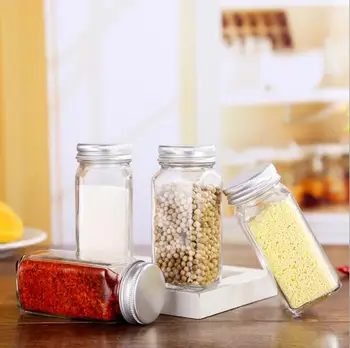 

10pcs Kitchen Organizer Storage Spice Jars Holder Glass Seasoning Bottles Condiment Jars