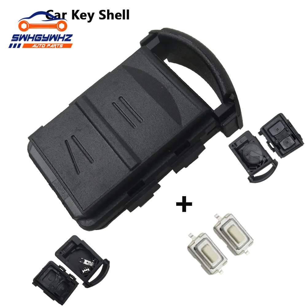 OkeyTech Remote Car Key Shell Cover Case Fob 2 Buttons& 2 Micro Switch Battery Holder For Vauxhall Opel Corsa Agila Meriva Combo