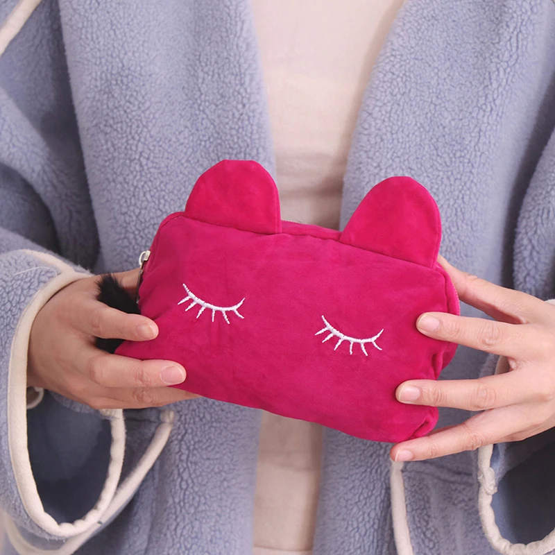 1 шт. Kawaii канцелярский чехол-карандаш с рисунком милого кота Большой Вместительный плюшевый пенал офисные школьные принадлежности для детей 5 стилей