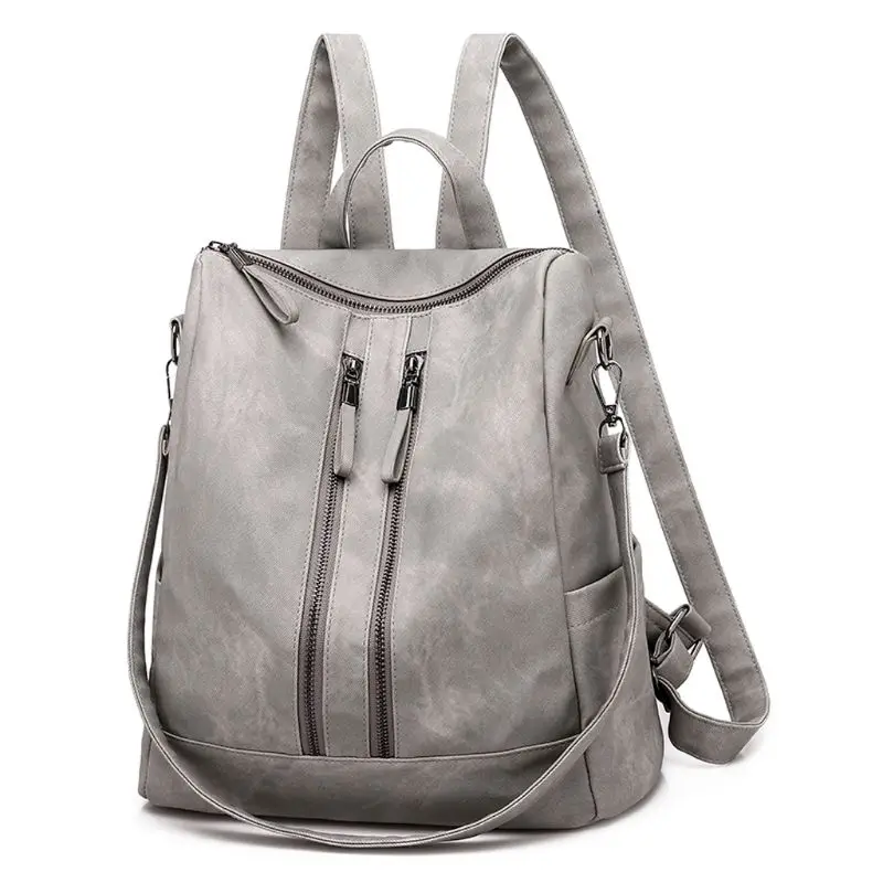 

WoMan's Leather Backpack Anti-Theft Rucksack School Shoulder Bag for Teenager