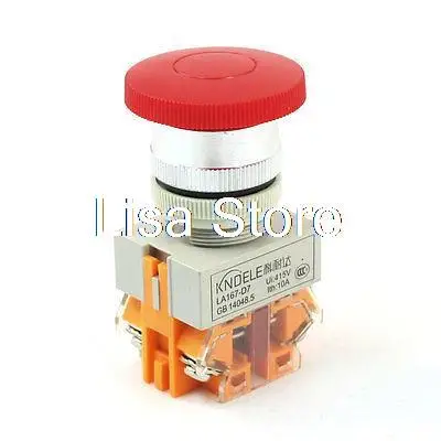 

Red Mushroomhead Non Latching DPST Panel Mounted Emergency Stop Switch
