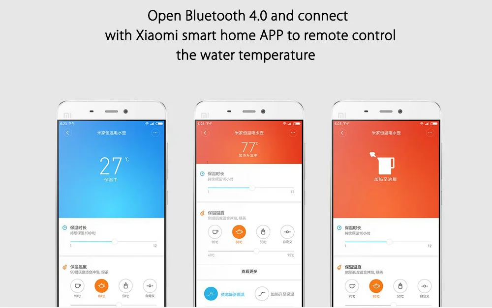 Xiaomi Mijia Электрический чайник с термостатом 1.5L 12 часов постоянной температуры Smart APP управление бойлер из нержавеющей стали