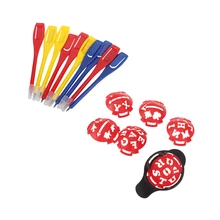 Лот 6 мульти шаблон Гольф линейный шар маркер+ 20x Гольф забивание карты ручка карандаши