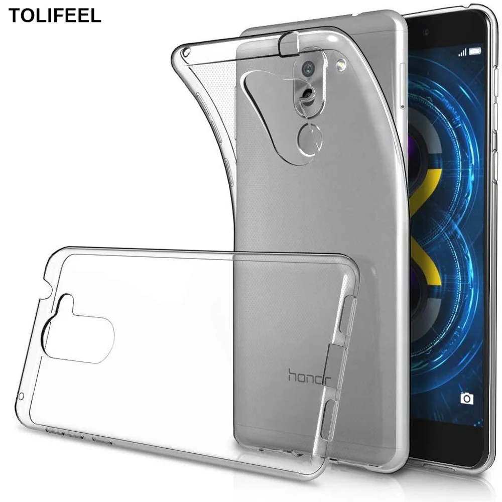 Soft Silicone Case For Huawei Honor 6X Clear Shockproof TPU Bumper Transparent Phone Back Cover | Мобильные телефоны и