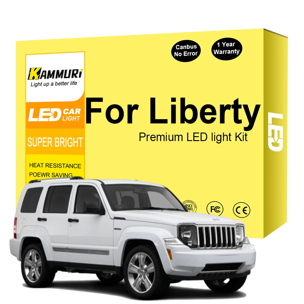 Juego de luces LED para Interior de Jeep Liberty, accesorios para Jeep Liberty KK KJ 2002, 2003, 2005, 2007, 2008, 2009, 2010, 2011, 2012, 2013, 11 piezas|Lámpara de señalización| -