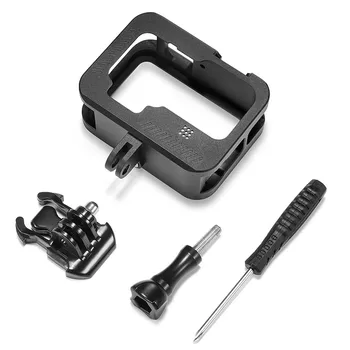 

Metal Protective Border Frame for GoPro Hero 9 Black Action Camera Housing Case With Double Clod Shoe Mount Fill Light Mic