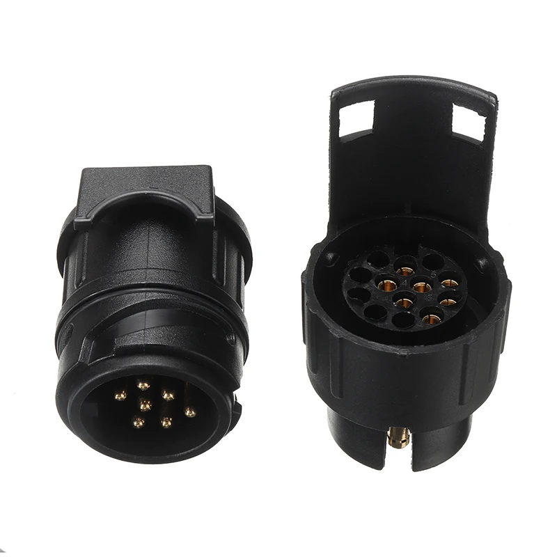 

1pair Black Nylon 12V 13 To 7 Pin Trailer Adapter 7 to 13 pole Wiring Connector Socket Plug For Trailer Car Truck Caravan DIY