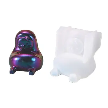 

Cartoon Beans Ornament DIY Epoxy Resin Mold Bean Figure Keychain Pendant Mold AXYD