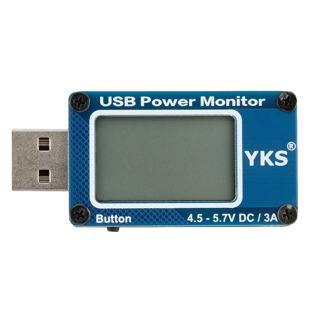 ЖК-дисплей USB зарядное устройство Напряжение Ток Waltt детектор Тестер монитор синий