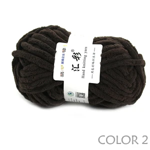 color 2 HUICAI необычное ручное вязание ковровая пряжа 100 г/шт. Мягкая ручная вязка крючком сумки игрушки стоит 0,1 долл. США/шт - Цвет: color 2