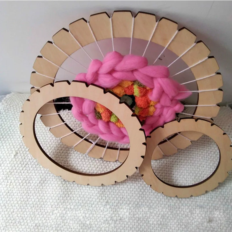 Дети DIY круговой ткацкий станок игрушка ручное вязание Деревянные игрушки Дети ткацкий станок обучающая игрушка плетеная игрушка