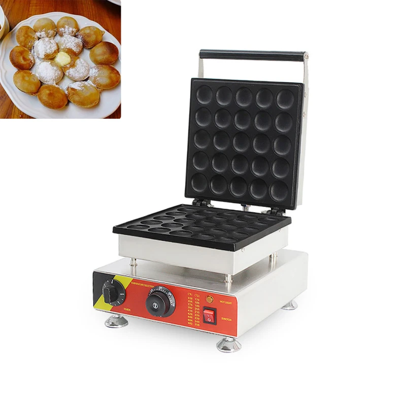 

SUCREXU Commercial 25PCS Electric Dutch Poffertjes Mini Pancake Maker Machine Baker Nonstick 110V 220V CE