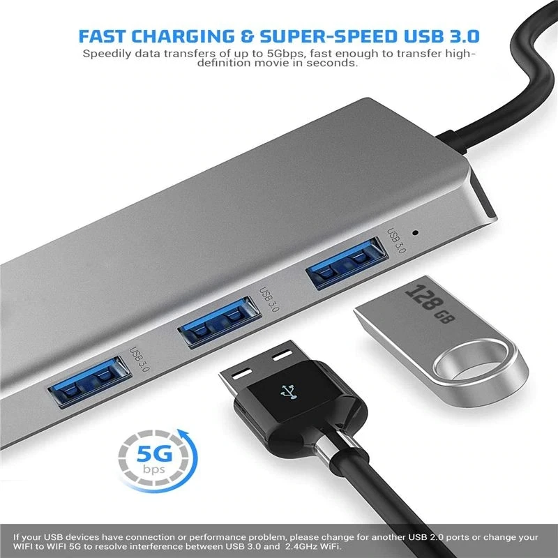 Tebe концентратор USB Type C для Dual 4K HDMI USB3.0 USB2.0 PD зарядка VGA RJ45 3 5 мм аудио разъем с
