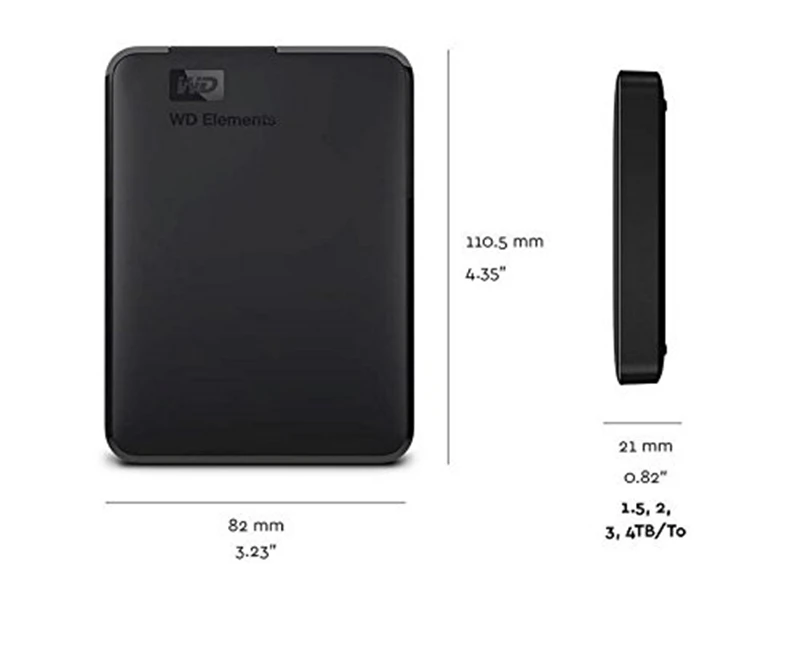 Western Digital WD Element портативный HDD внешний hdd 1 ТБ 2 5 &quotUSB 3 0 жесткий диск 4 оригинальный