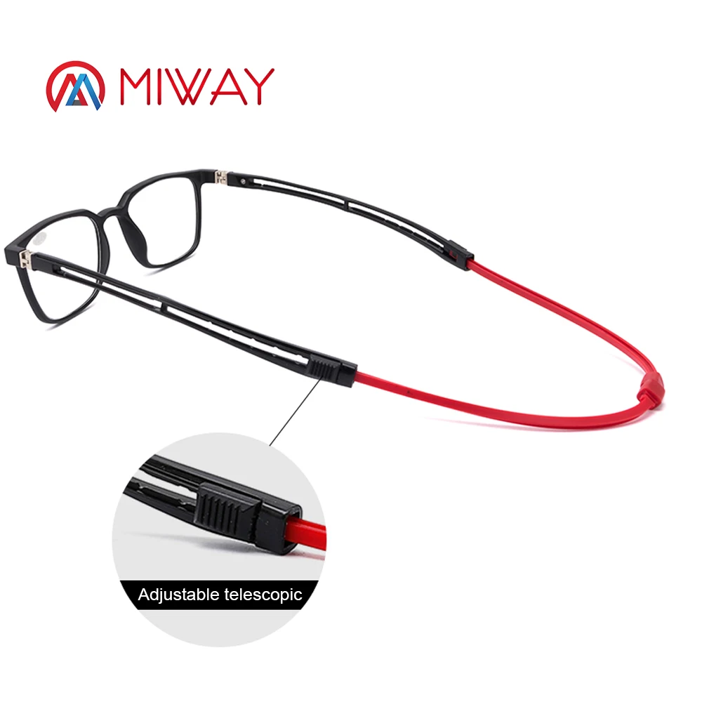 

Очки для чтения MIWAY унисекс, регулируемый держатель для шеи, складной магнит, для работы за компьютером и пресбиопией