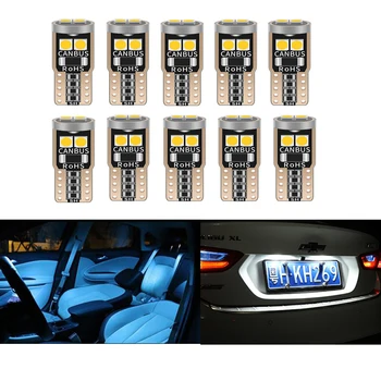 

10x Canbus 194 LED Light Bulb W5W T10 Bulb Car Lamp For Renault Trafic Safrane megane 2 duster logan laguna Koleos Scala Stepway