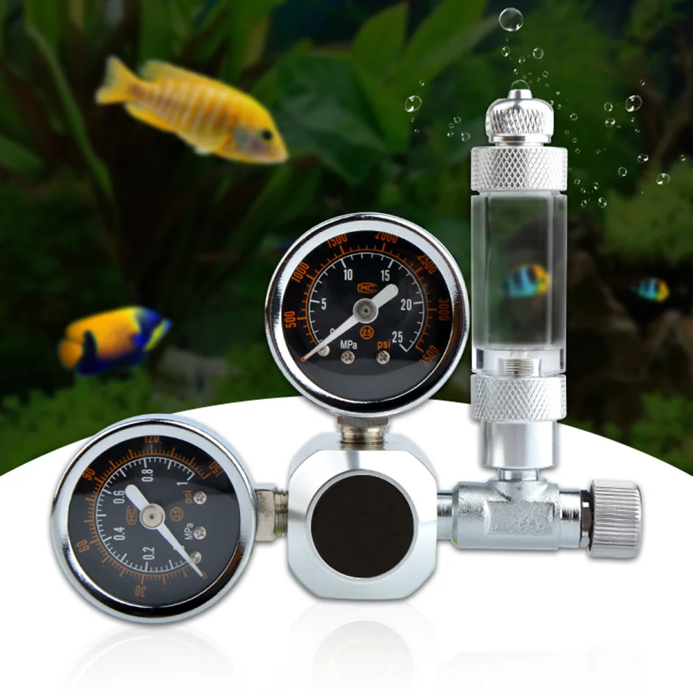

Home CO2 System High Accuracy Replacement Bubble Counter Reducer Pressure Regulator Practical Solenoid Aquarium Dual Gauge