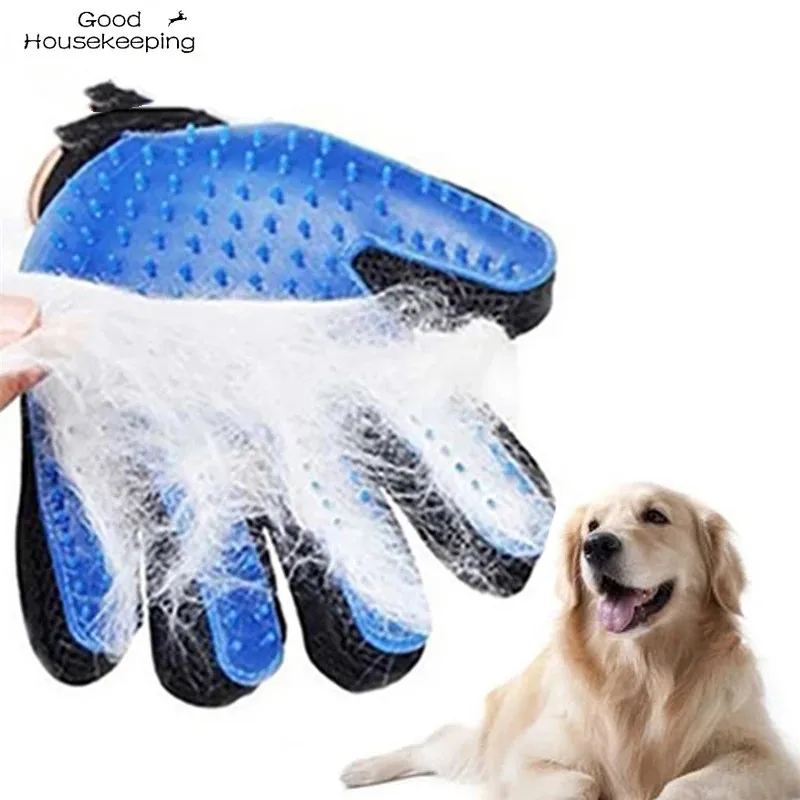 

Dog Pet Grooming Glove Silicone Cats Brush Comb Deshedding Hair Gloves Dogs Bath Cleaning Supplies Animal Combs