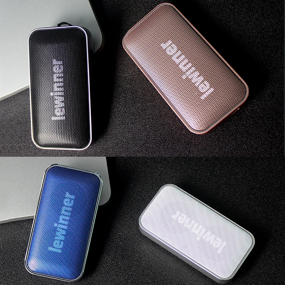 Lewinne Portable Wireless Bluetooth Speaker Mini Small Metal Portable Music Sound Box Handsfree Outdoor Bass Subwoofer for phone