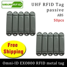 UHF RFID Анти-металлическая метка omni-ID EXO800 915 м 868 м Impinj Monza4QT 50 шт. прочные ABS смарт-карты пассивные RFID метки