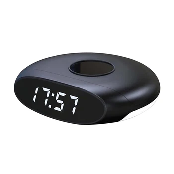 

Stand Base Dock Digital With Alarm Clock Portable Fast Charging Safe LED 10W QI Wireless Charger Vertical Bracket Travel