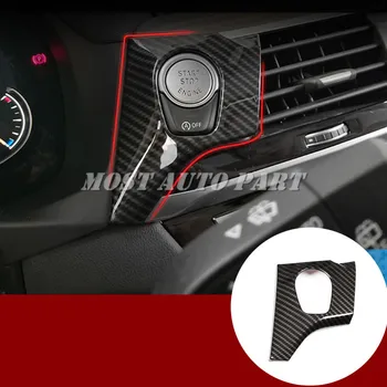 

Carbon Fiber Style Console Engine Start Stop Button Cover For BMW X3 X4 G01 G02 2018-2020 Car Decoration Car Accesories Interior