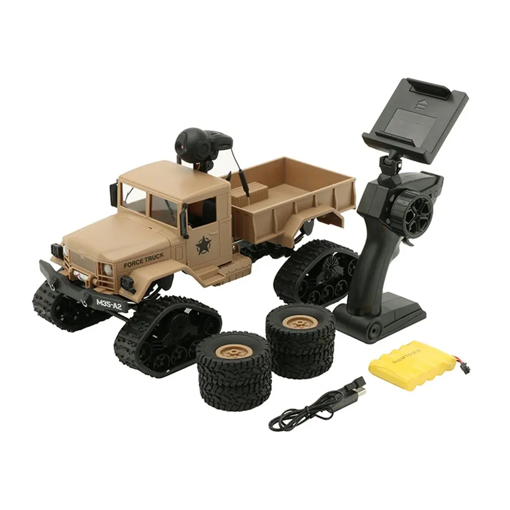 

FY001C 2.4G Snow Crawler Military Card Simulation Four-wheel Drive Climbing Car 30W Wi-Fi Camera Real-time Transmission Car