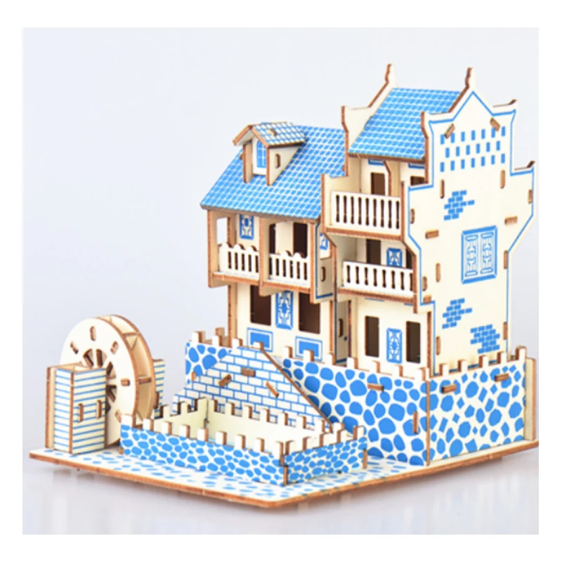 Сборная модель игрушки 3D деревянные головоломки-Fenghuang древний город деревянные наборы головоломки конструктор игрушки подарок для детей взрослых P33