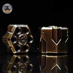 Juguete de descompresión EDC para adultos, juguete carnívoro de tres ángulos con la punta del dedo, latón blanco, cobre rojo, regalo
