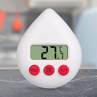 Room Thermometers Indoor Water Drop Electronic Humidity Meter for Bedroom  Home