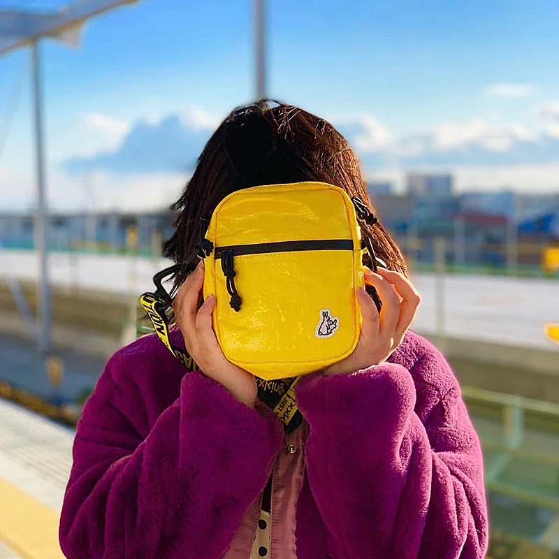 Fxxking Rabbits Weave Couple Shoulder Bag High Quality Waterproof Japanese Style With Caution Letter Strap Outdoor Sport Bags Aliexpress