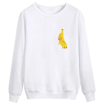 

Hot Sale 2019 Men Sweatshirts Autumn Winter Fruit Print Fashion Casual Men's Hoody Harajuku Hoodies White Thick Warm Tops