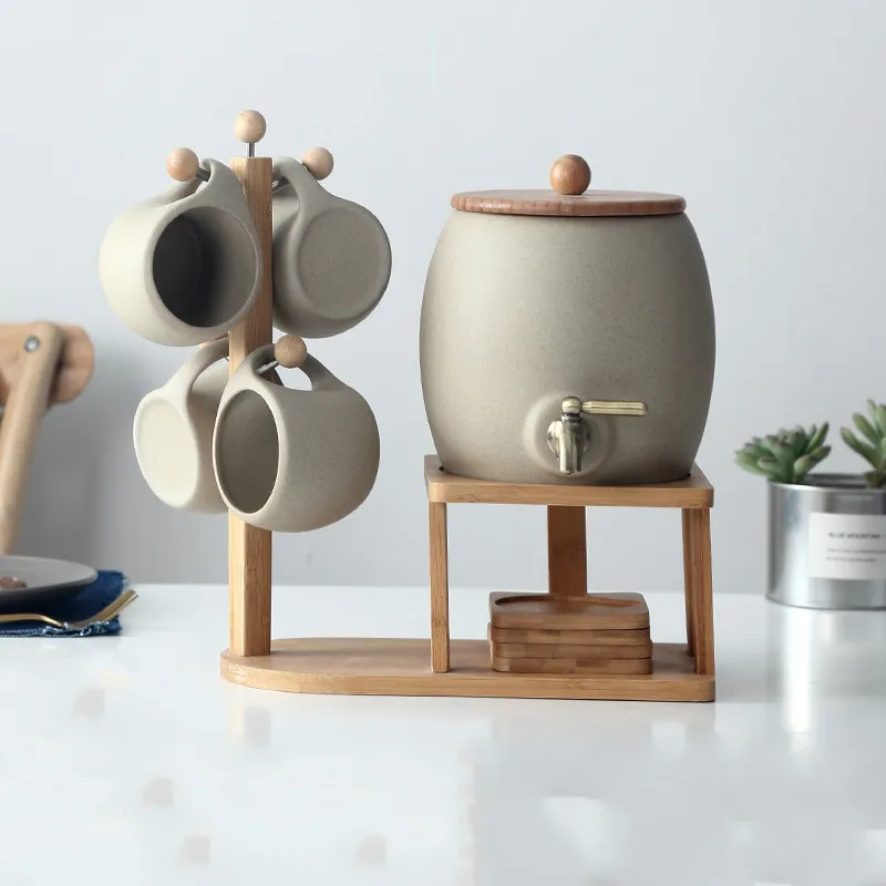 

Kettle Ceramic Set Household Cold Water Cup Capacity Heat-Resistant High-Temperature Resistance Explosion-Proof Juice Teapot