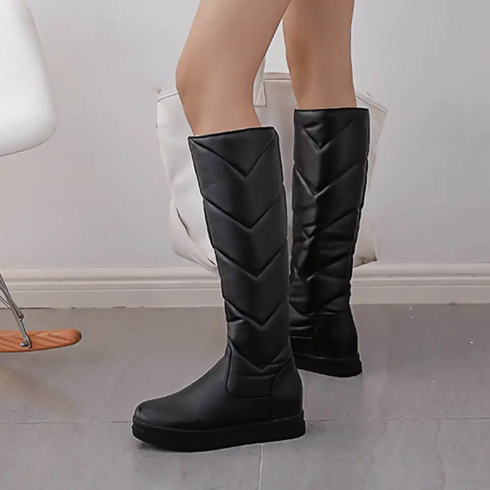 SARAIRIS Large Size 34-43 New Waterproof Snow Boots Lady Height Increasing Shoes Woman Non-slip Winter Fur Knee High Boots Women
