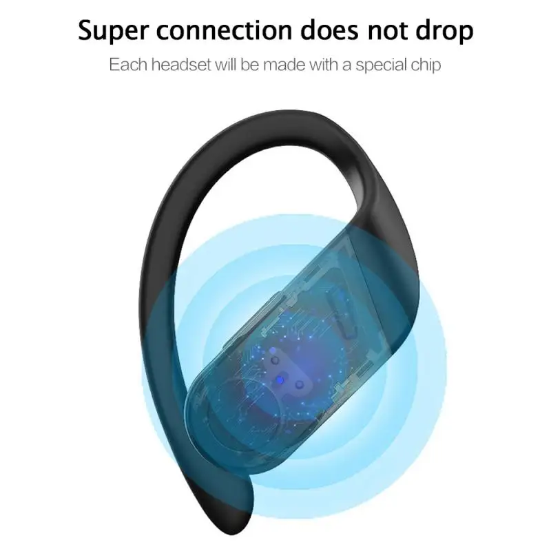 B10 полувкладыши спортивные 5,0 bluetooth-гарнитура TWS наушники светодиодный цифровой дисплей удобные наушники для ушей беспроводные наушники для зарядки