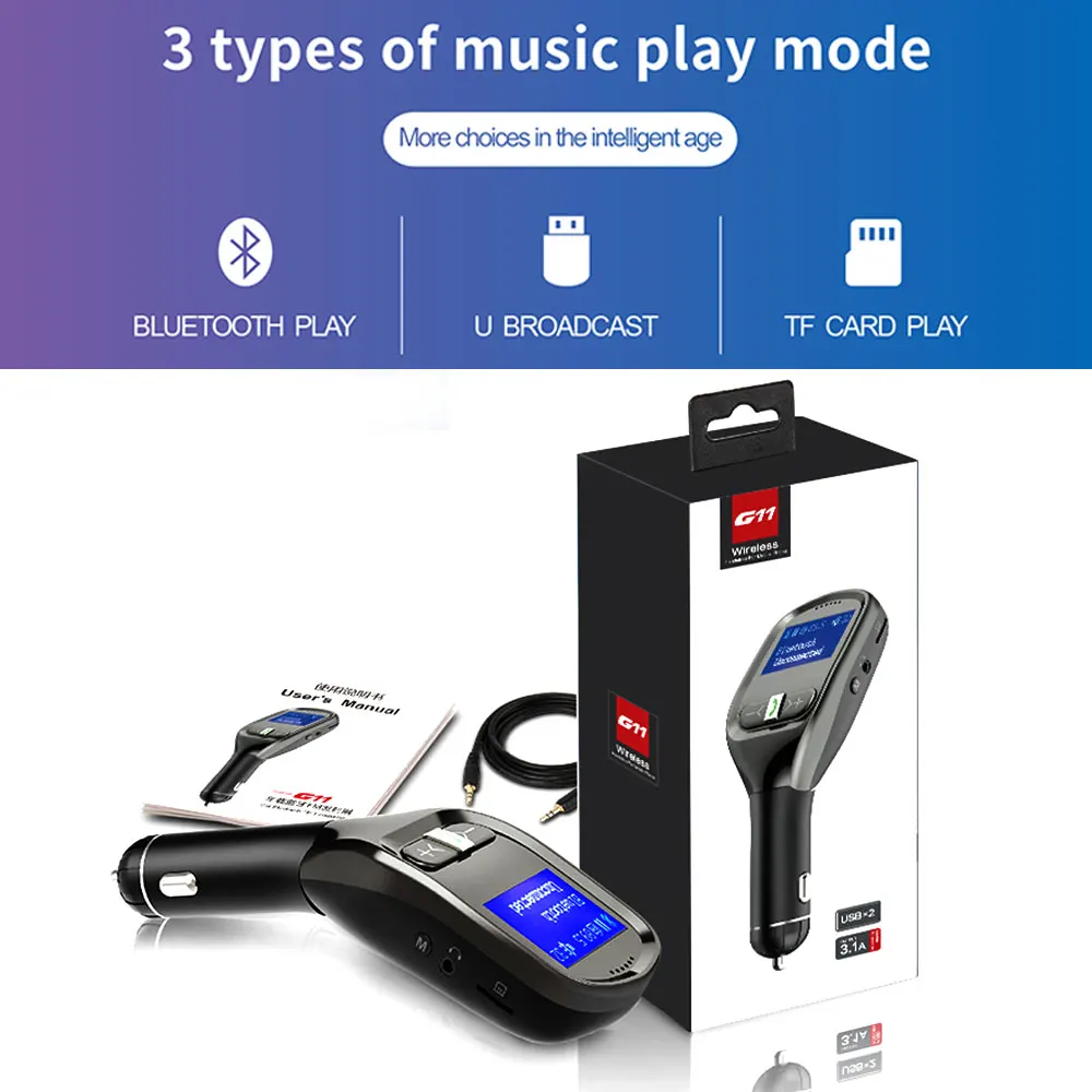 1 шт. Bluetooth Handsfree автомобильный комплект FM модулятор USB зарядка fm-передатчик Bluetooth Автомобильный mp3 плеер