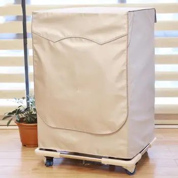 

M/L/XL Silver Washing Machine Cover Coating Oxford Cloth Full-automatic Roller Dryer Cover Waterproof Sun-resistant Dust Cover