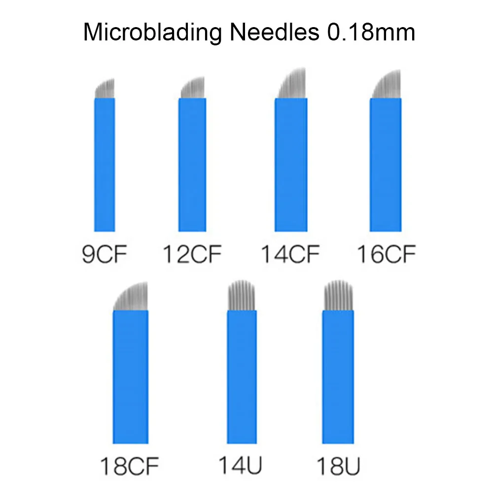

50PCS Permanent Needles Tattoo Eyebrow Blade Permanent Makeup Manual Eyebrow Tattoo Needle Sobrancelha Tattoo Supplies Pen Ma