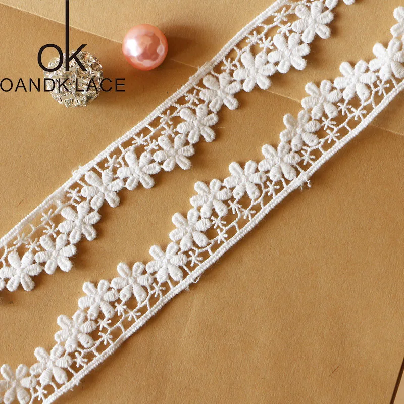 2.5cm 1yard 1 ярд/лот 5 см белый цветок Кружева Вышивка отделка ленты DIY свадебное шитье одежды ручной работы аксессуары - Цвет: 2.5cm 1yard
