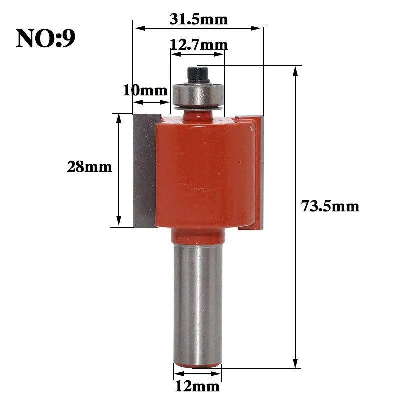 

1pc 12mm Shank Rabbeting & Slotting Router Bit woodworking router bits carbide bit Woodworking cutter Wood Cutting Tool