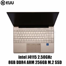 KUU Italian keyboard For Intel J4115 14.1-inch IPS Screen All Metal Shell Office Notebook 8GB RAM 512GB SSD with type C laptop