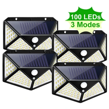 

NEW 100 LED Solar Light Outdoor Solar Lamp Powered Sunlight Waterproof PIR Motion Sensor Street Light for Garden Decoration