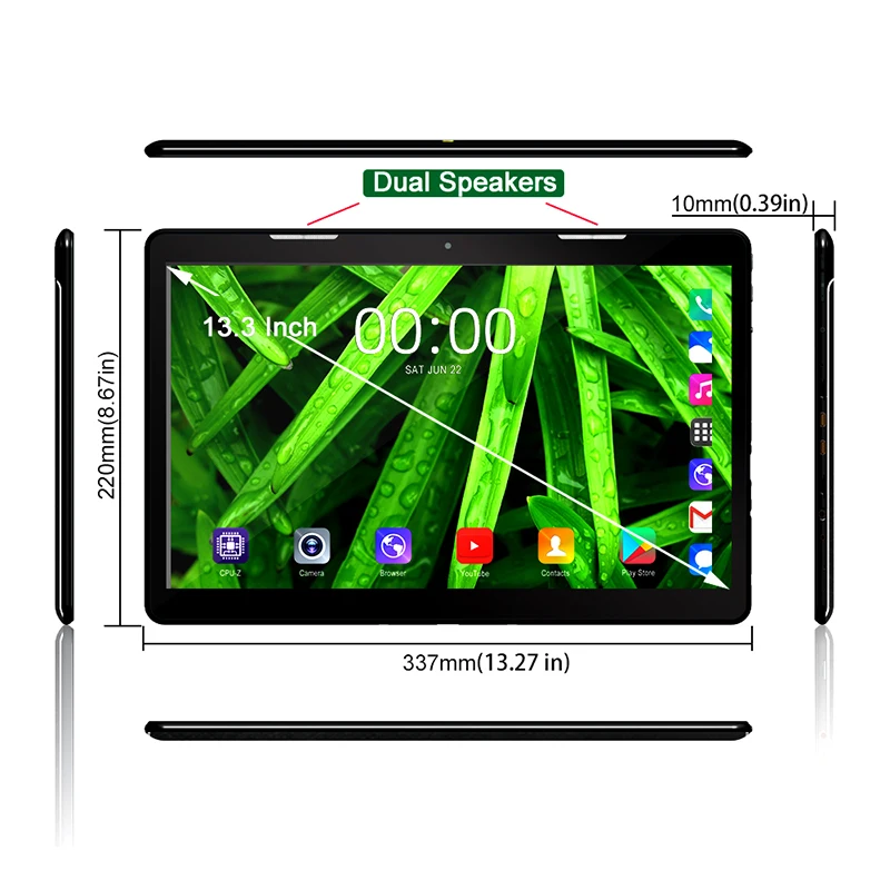 Android 7,0 13,3 дюймов планшетный ПК 1920x1080 rumolution 3g 4G Lte телефонные звонки планшеты 3g B ram 64 Гб rom двойной Wi-Fi Bluetooth 10,1 10