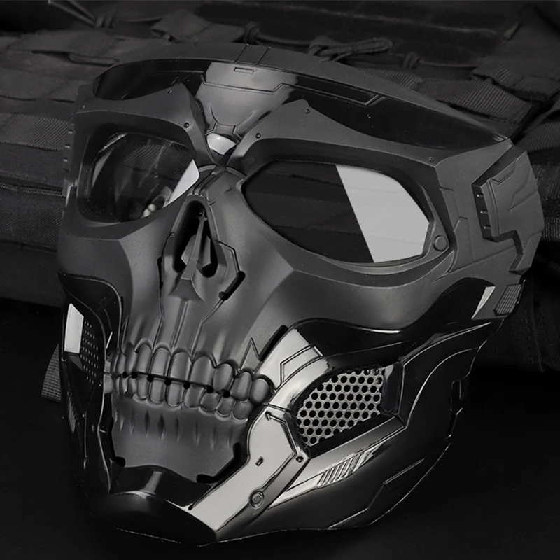  Tactical Paintball Skull Masks Outdoor Breathable Hunting Shooting Skull Mask Military Full Face Sa