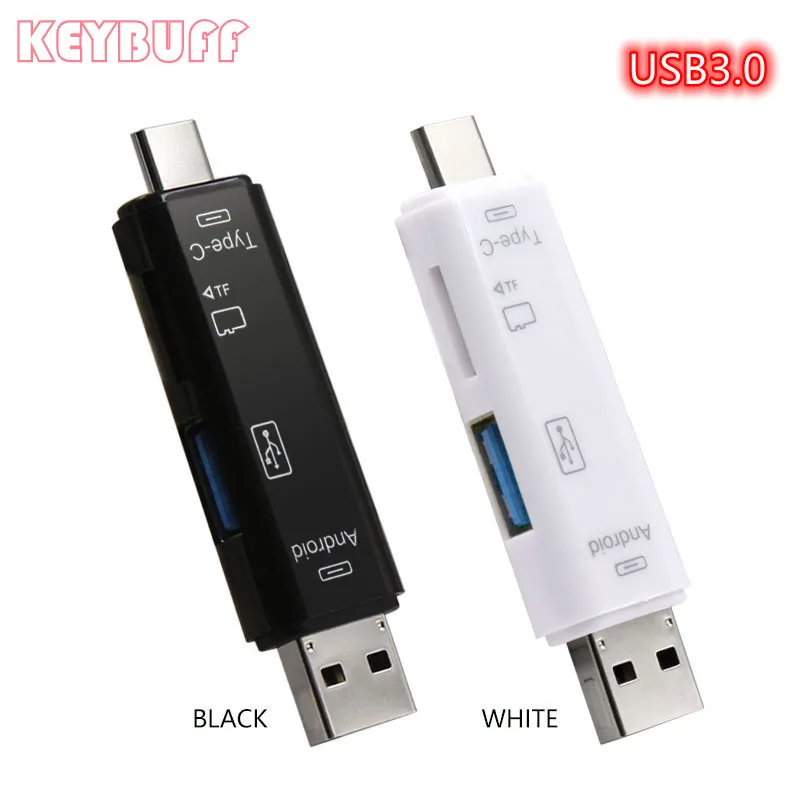 Высокоскоростной USB 3 0 TF кардридер в 1 Type-C OTG микро-USB флэш-адаптер для карт microsd |