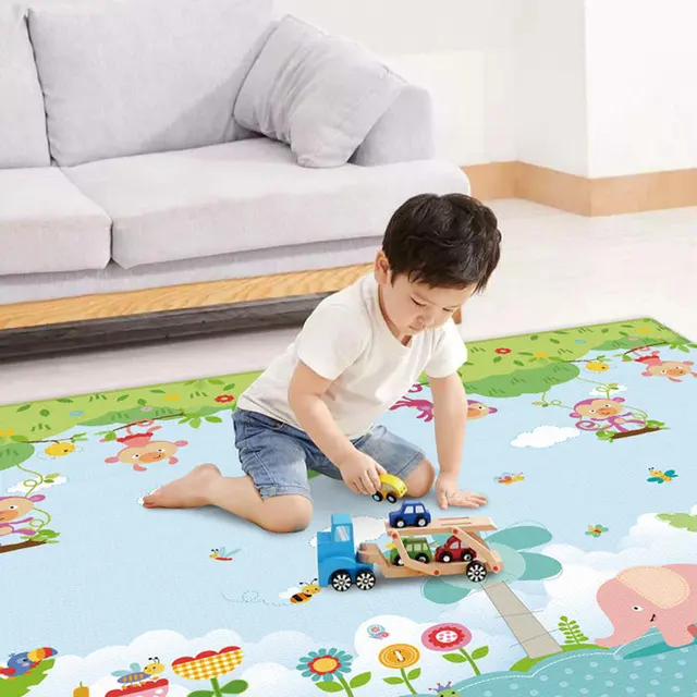 Large Size Foldable Children Carpet Cartoon Baby Play Mat Educational Baby Activity Carpet Waterproof and Easy to Store 5